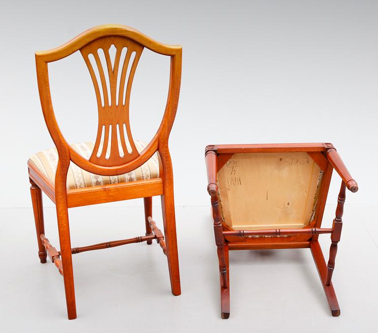 MATGRUPP, 5 delar, gustaviansk stil, 1900-talets andra hälft.