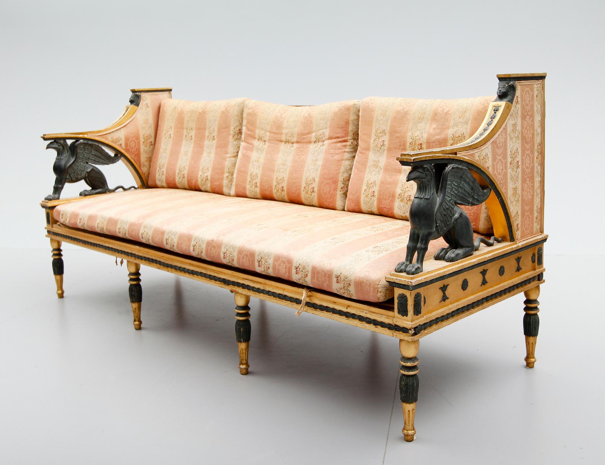 SOFFA, empirestil, omkring år 1900.