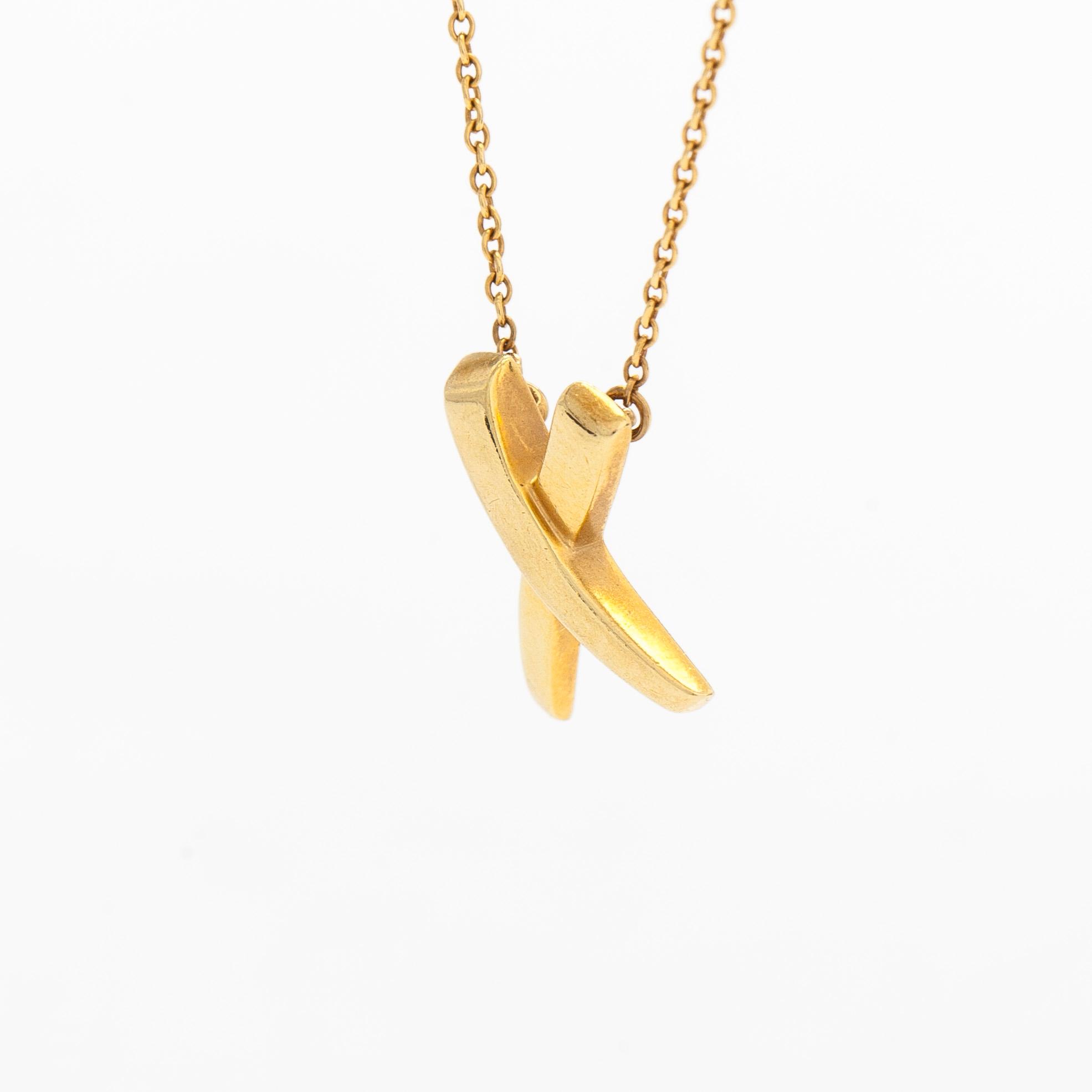 Tiffany & Co, Paloma Picasso, halsband, "X Kiss", 18K guld.