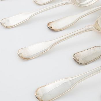 Twelve silver spoons, Carl Magnus Ryberg, Stockholm, 1806.