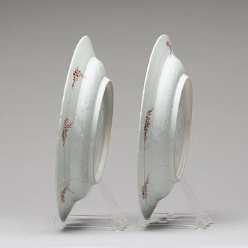 FAT, ett par, porslin. Qingdynastin, Kangxi (1662-1722).