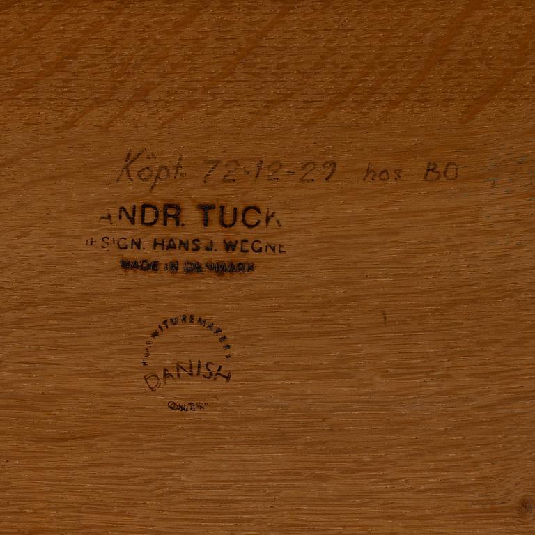 A second half of the 20th century oak coffee table by Hans J Wegner, Andreas Tuck, Denmark.