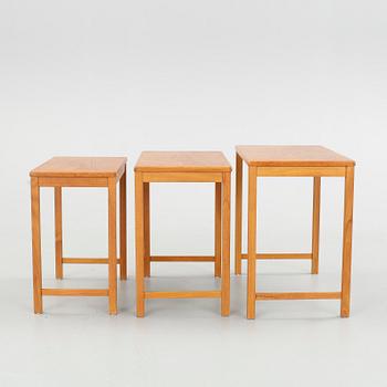 SATSBORD, 3 delar, teak, 1950-tal.