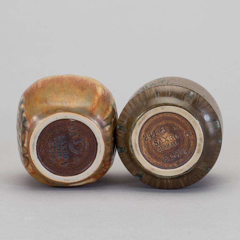 EVA STAEHR NIELSEN, VASER, 2 stycken,  Saxbo, Danmark.