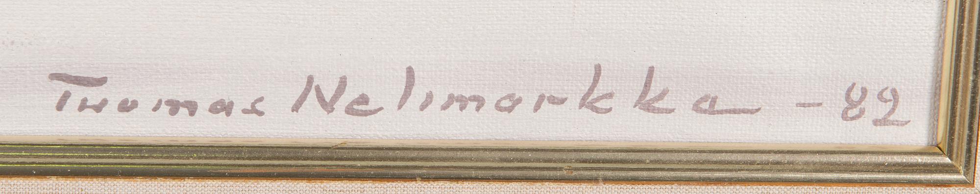 Tuomas Nelimarkka, öljy kankaalle, signeerattu ja päivätty -82.