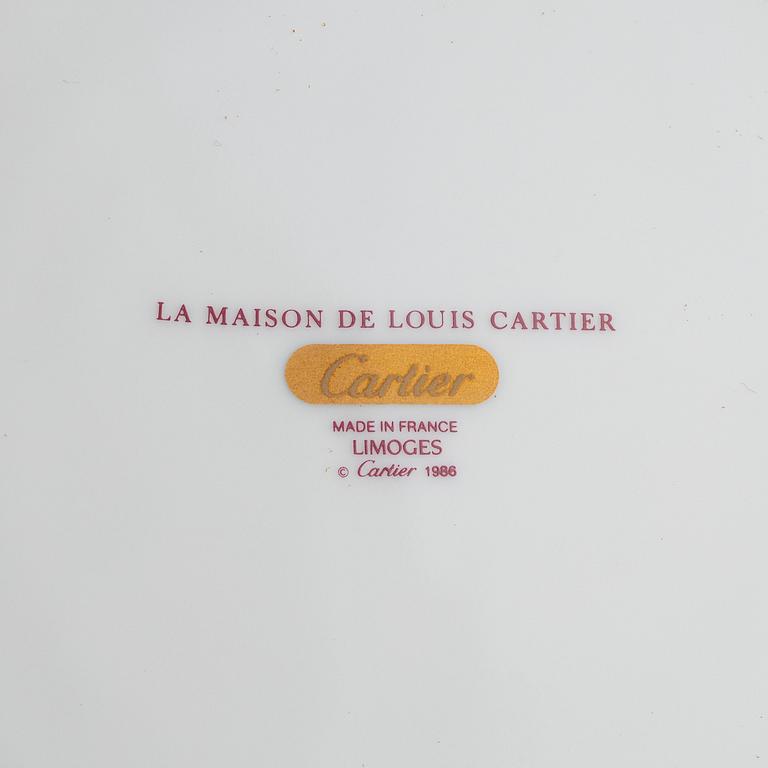 A 32-piece porcelain dinner service, "La Maison de Louis Cartier", Cartier for Limoges, France, 1980's.