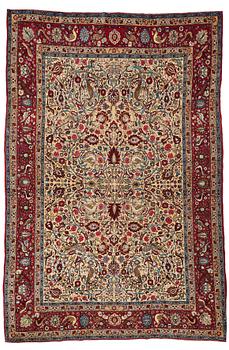 A carpet, a semi-antique Tehran figural, probably, ca 307 x 205,5 cm.