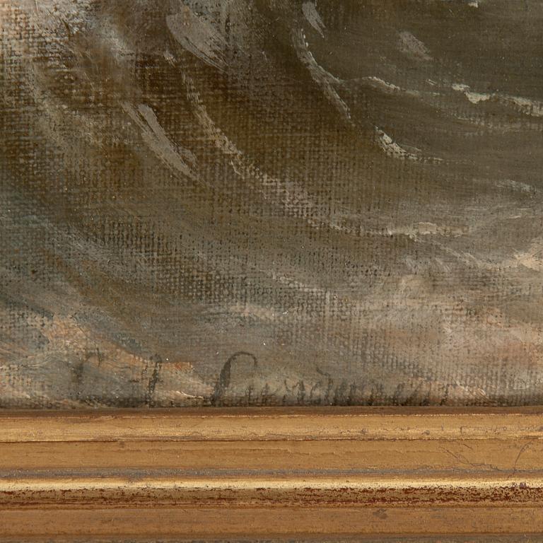 UNKNOWN ARTIST, oil on canvas, unclear signature (possibly Lundgren).
