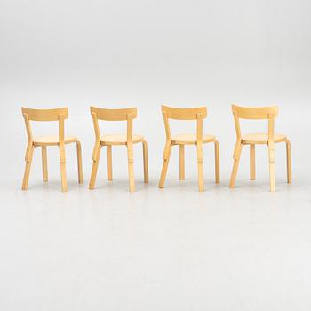 Alvar Aalto, stolar 4 st, modell 69, Artek, Finland, 2012.