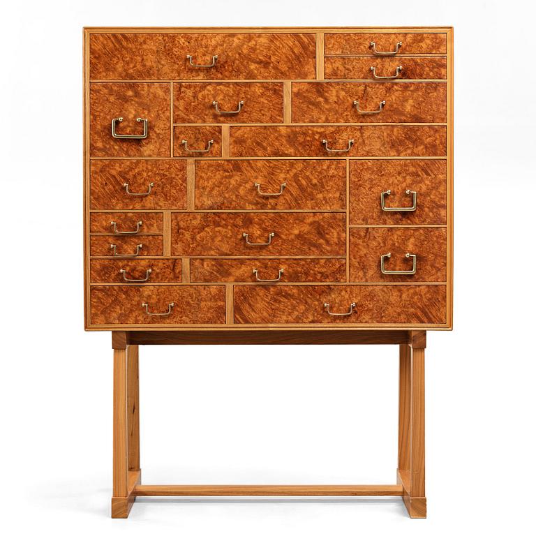 Josef Frank, a 'National Museum' mahogany, walnut and burrwood cabinet, Svenskt Tenn, Sweden, 1960-70's.