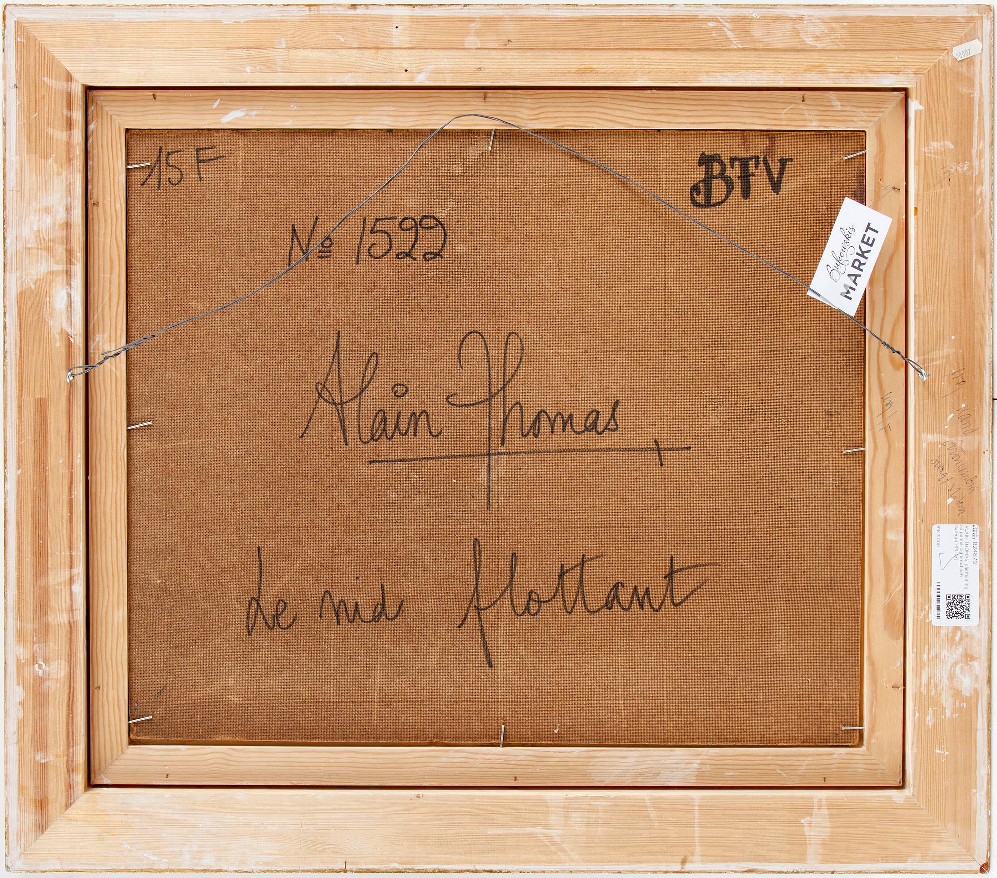 ALAIN THOMAS, oljemålning på pannå, signerad och daterad -95.