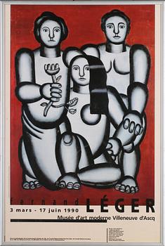 Fernand Léger · FERNAND LÉGER, efter, utställningsaffisch, 1990.