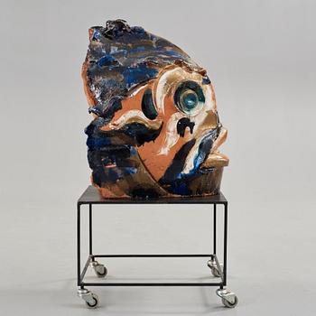 Hertha Hillfon, a glazed terracotta sculpture, Sweden, probably 1980's.