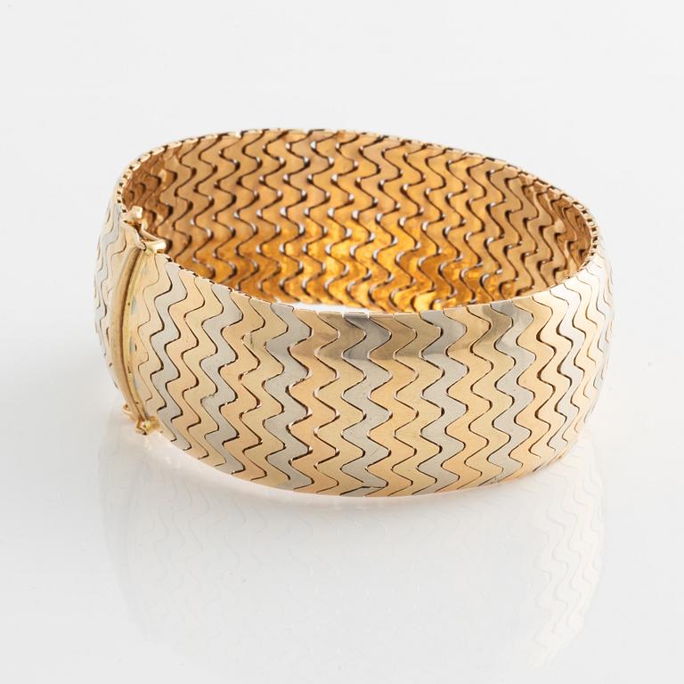 Armband, 18K trefärgat guld, Italiensk stämpel.