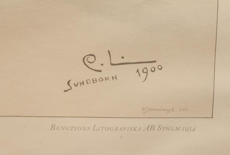 CARL LARSSON, efter, färglitografi, signerad och daterad 1900 i plåten.