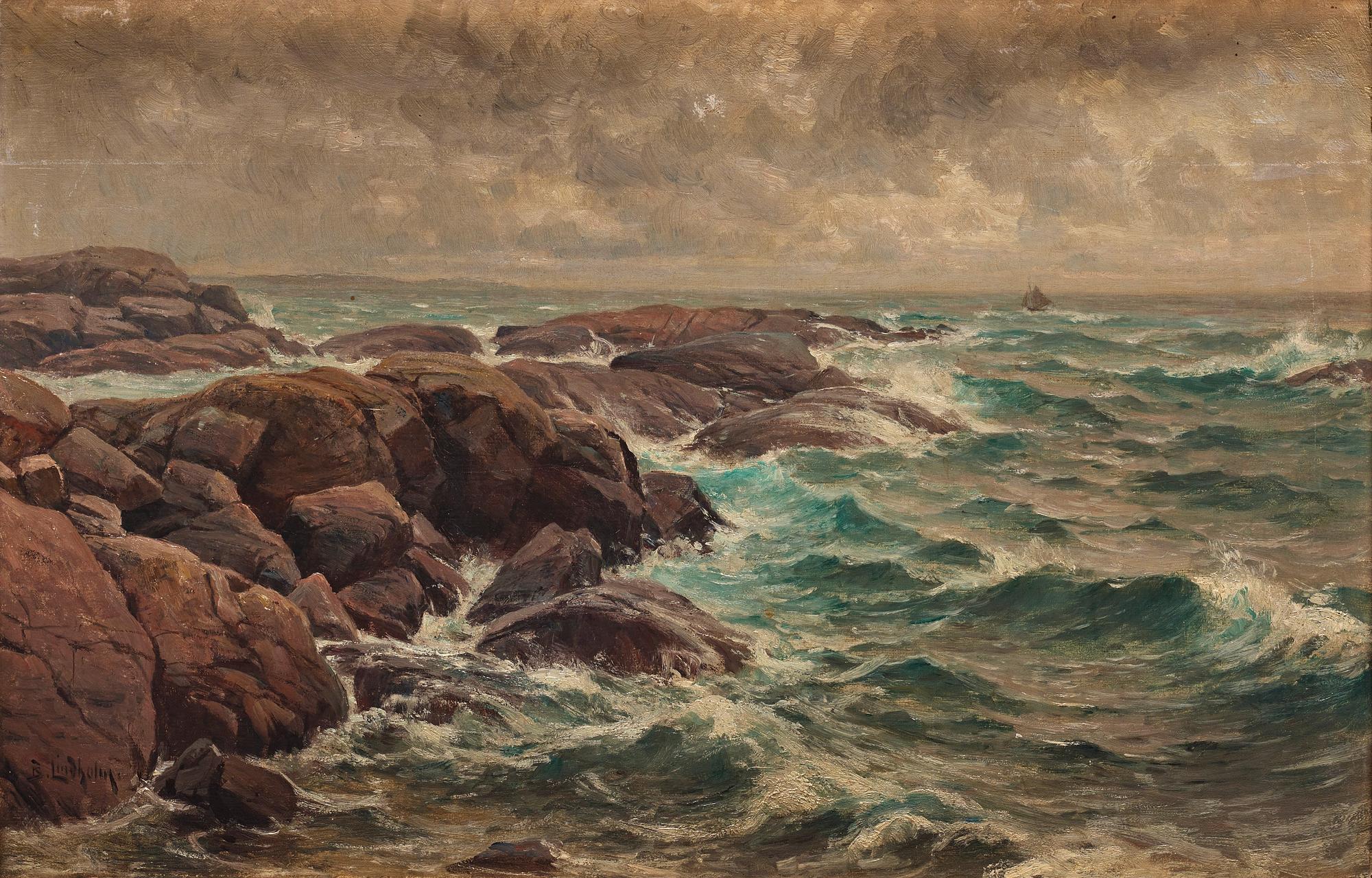 Berndt Lindholm, olja på duk, signerad.