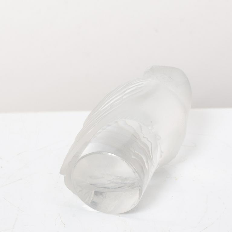 9 glass figurines, Lalique, France.