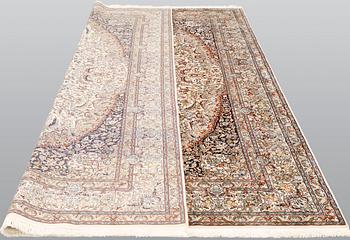 A silk carpet, Kashmir, c. 300 x 200 cm.