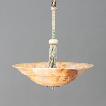 An alabaster ceiling lamp, 1920s.