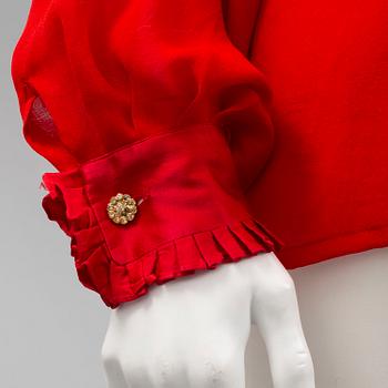 CHRISTIAN DIOR, blus, 1970/80-tal, storlek 8.