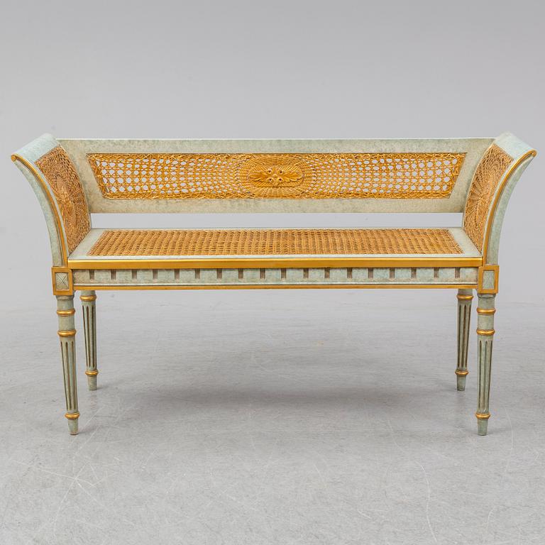 A 20th century Louis XVI-style bench.