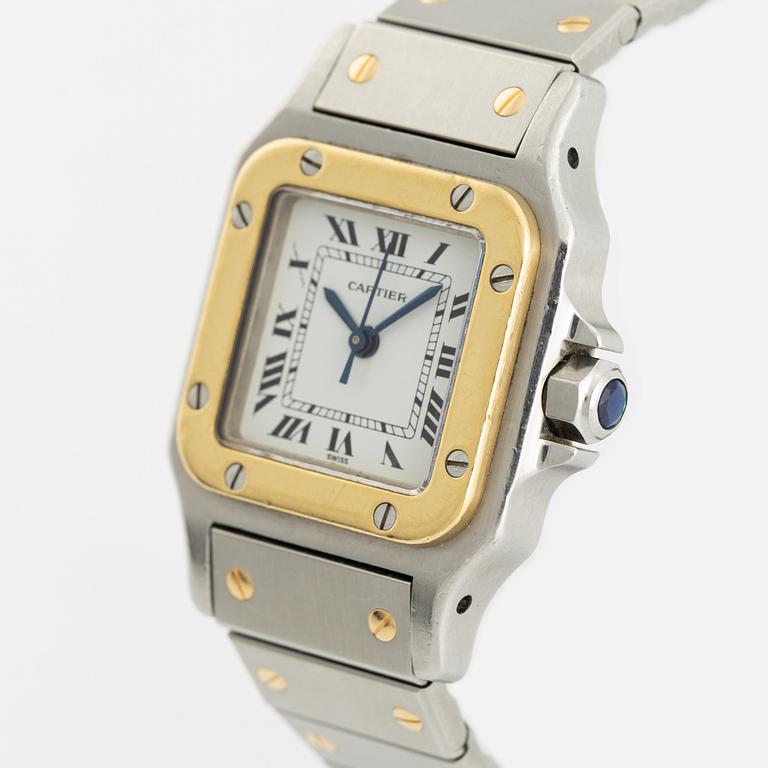 Cartier, Santos Carrée, wristwatch, 23,5 x 23,5 (34,5) mm.