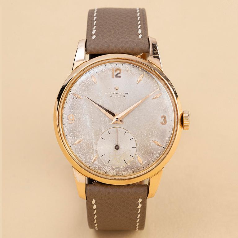 Zenith, "Rose Gold Jumbo", "Cal 135", "Second Series", ca 1954.