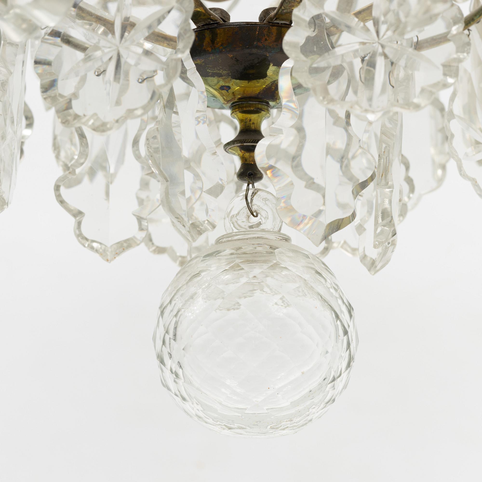 A Rococo style chandelier, first half of the 20th Century.