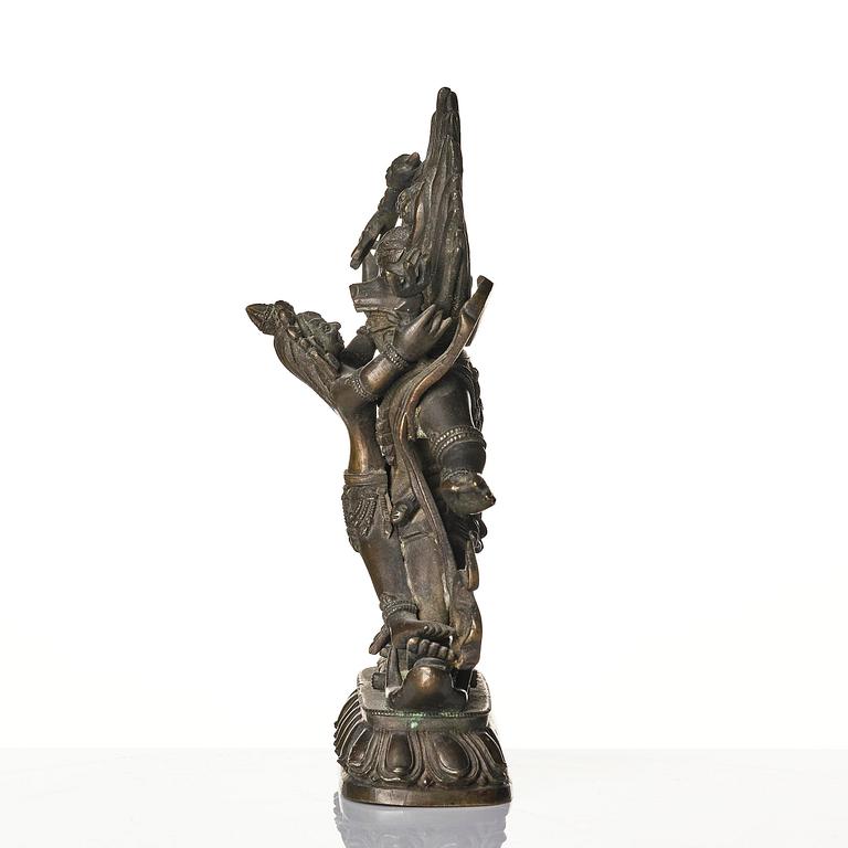 A Tibeto-Chinese sculpture of Yama, early 20th century.