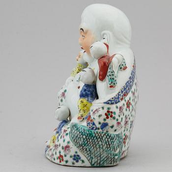 A large Chinese famille rose buddha, 20th century.
