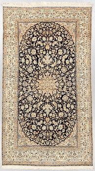 A carpet, Nain, part silk, so called 6 LAA, ca 280 x 157 cm.