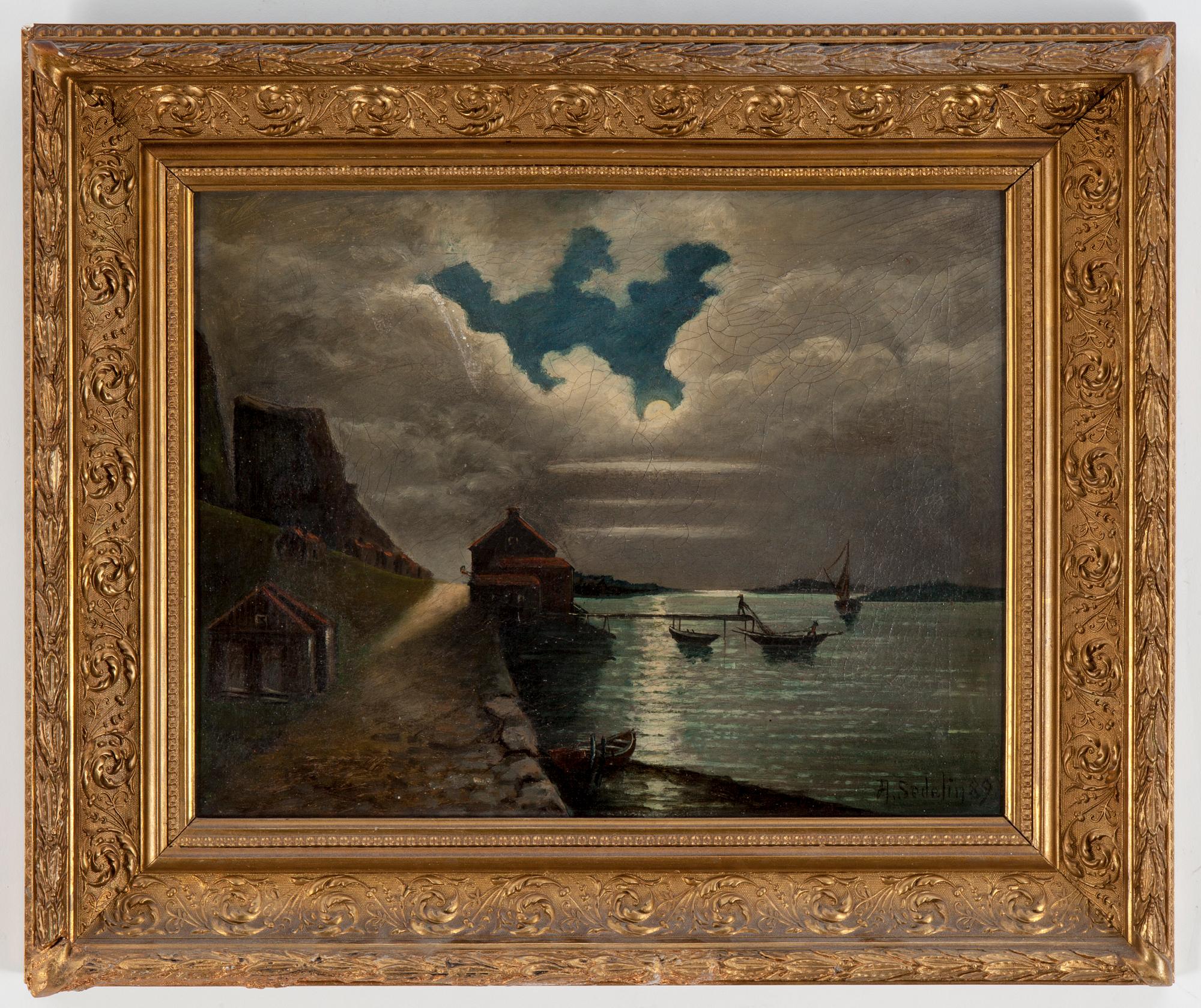 AUGUST SEDELIN, olja på duk, signerad o daterad - 89.