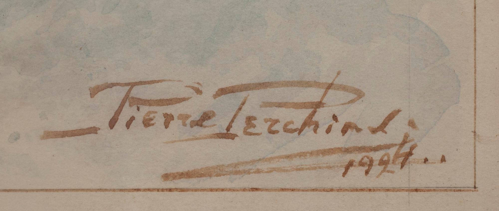 PIERRE PETROVITCH PERCHINE, akvarell, signerad och daterad 1924.