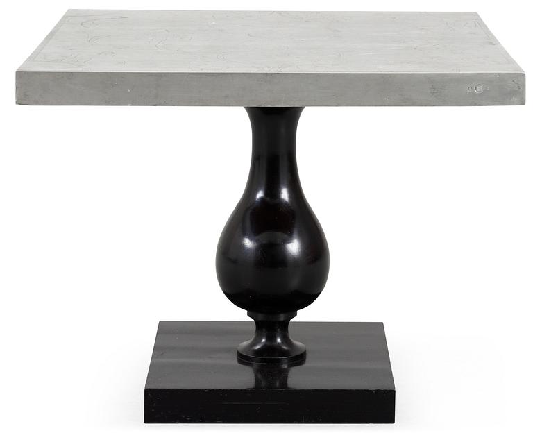 An Uno Åhrén and Tyra Lundgren engraved pewter top table, Svenskt Tenn 1928.