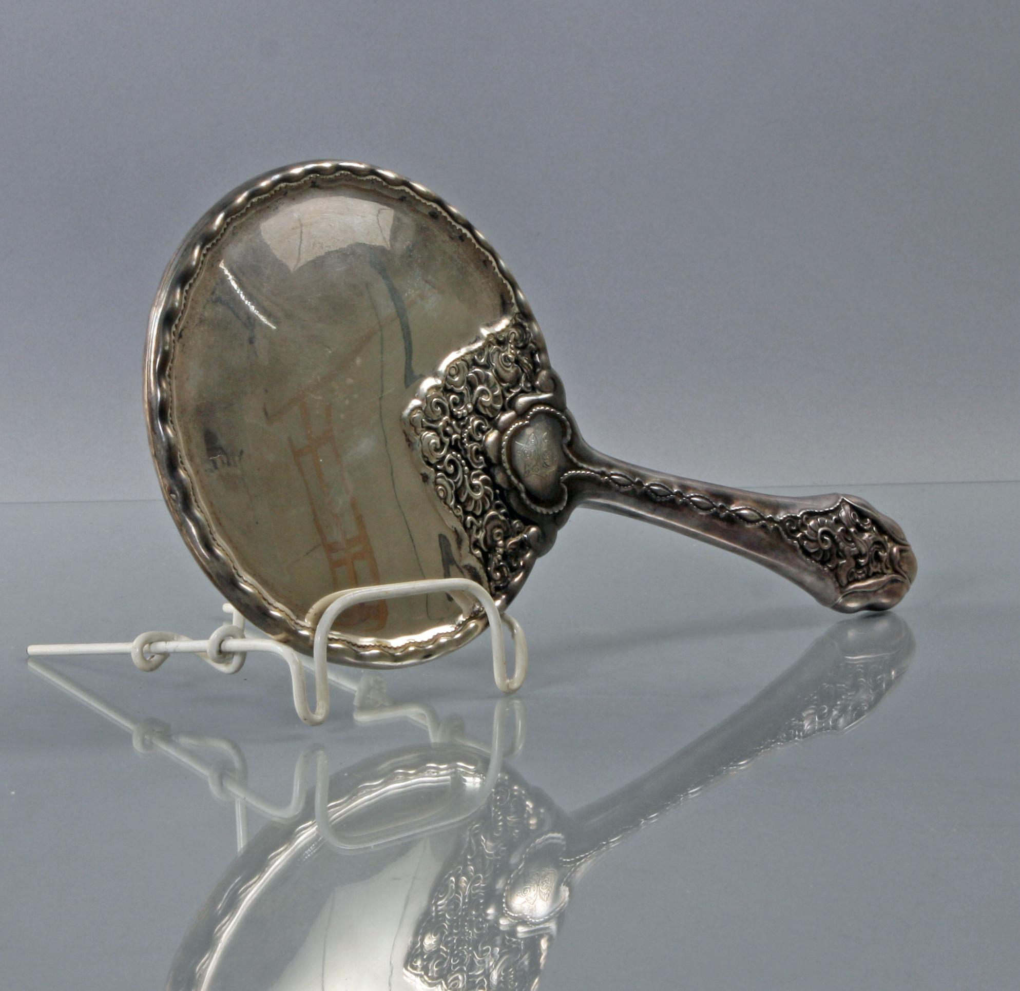 HANDSPEGEL, silver 835.