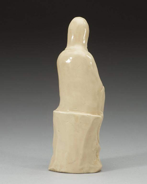 A blanc de chine figure of Guanyin, Qing dynasty 18th Century.