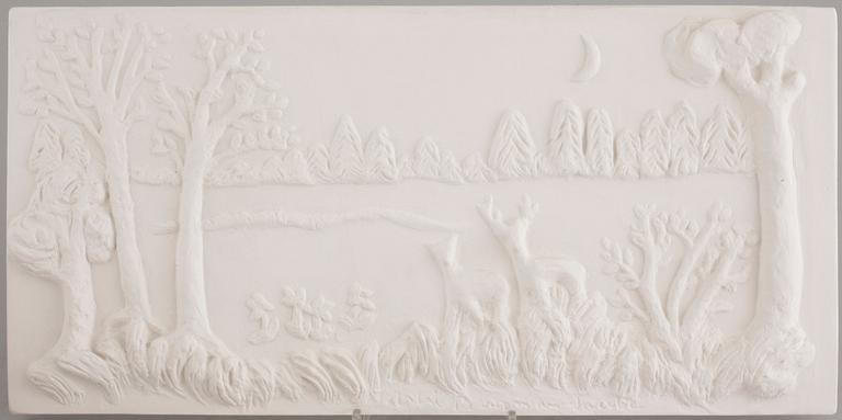 ASTRI BERGMAN-TAUBE, 6 stycken väggreliefer ur serien Änglamark, signerade och numrerade 1600.