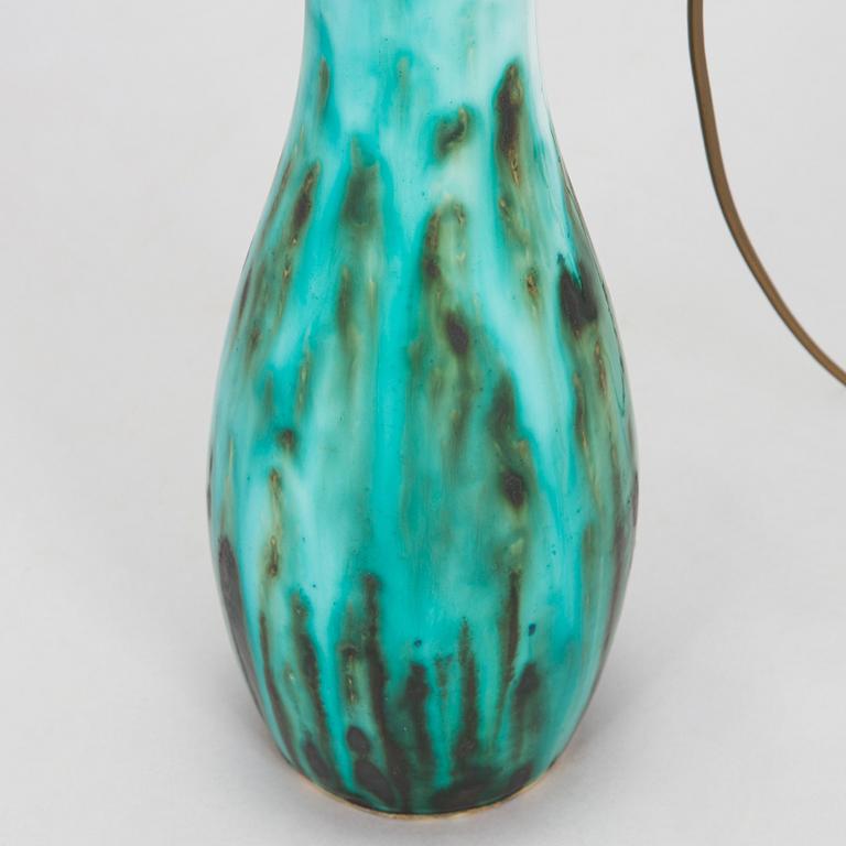 Friedl Holzer-Kjellberg, a ceramic tablelamp, signed Arabia -F.H.Kj.-.