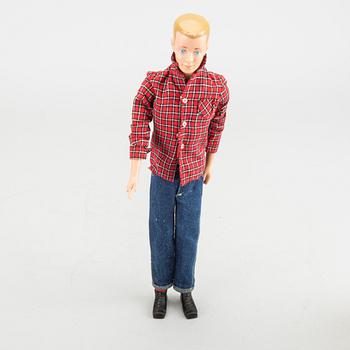 BARBIEDOCKOR, 5 st, Mattel, kläder och kartonger medföljer. 1960-tal.