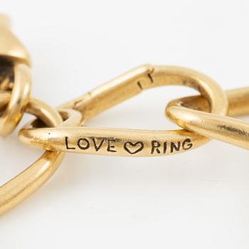 Charlotte Lynggaard, Ole Lynggaard, armband, 18K guld med berlocker i form av elefant, stjärna och hjärta.