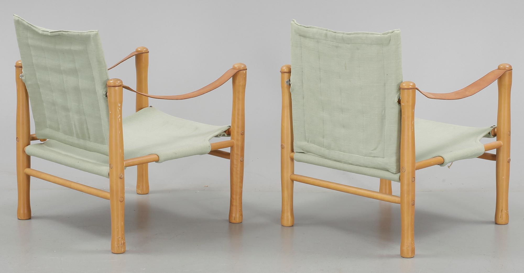 KARMSTOLAR, ett par, "Safari", Elias Svedberg, NK:s Triva-serie, 1950-tal.