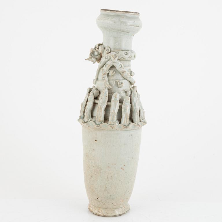 A Qingbai molded vase, Song/Yuan.