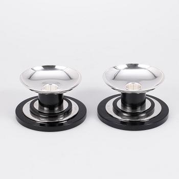 LJUSSTAKAR, ett par, silver, GAB, Stockholm, 1939.