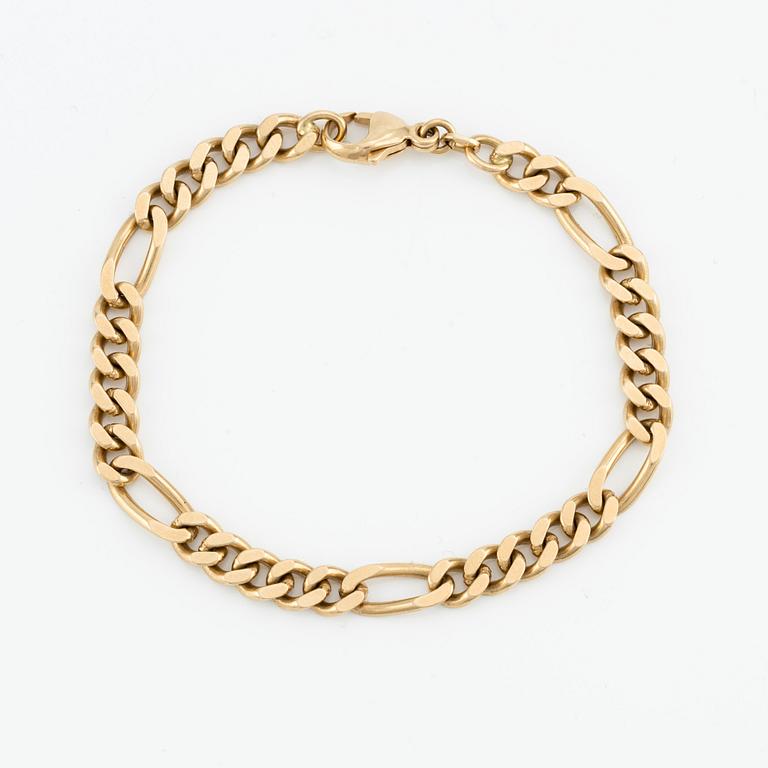 Armband, 18K guld, figarolänk.