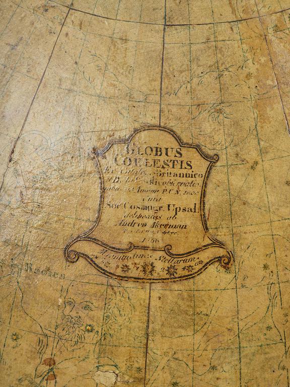 A celestial globe by A. Åkerman (manufacturer of globes in Uppsala 1759-78), 1766.