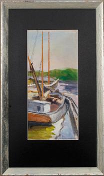 HUGO BACKMANSSON (FINLAND), olja på skiva, sign.