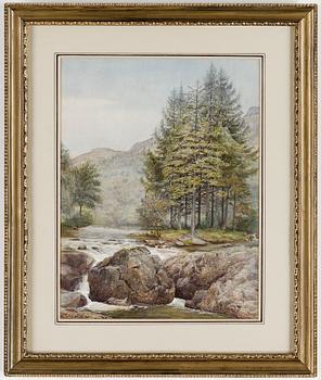 Engelsk konstnär 17/1800-tal · OKÄND KONSTNÄR, akvarell, signerad J Watts samt daterad 76. England, 1800-tal.