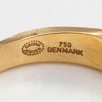 Georg Jensen, sormus "Fusion", 2-osainen, 18K kultaa/valkokultaa.