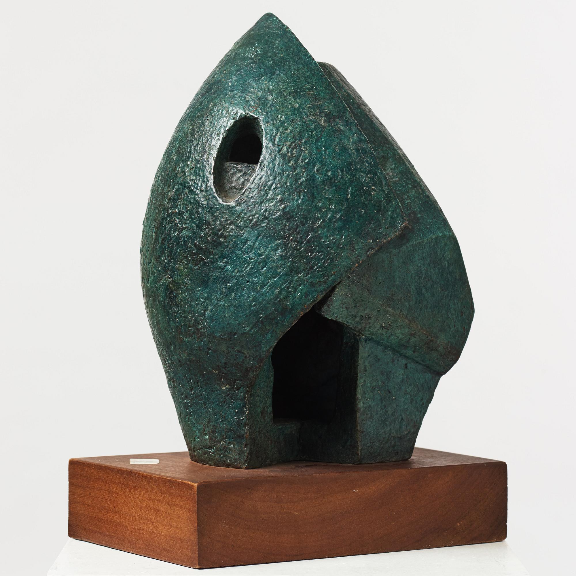Kathe Lipin, skulptur, brons, signerad K Lipin,