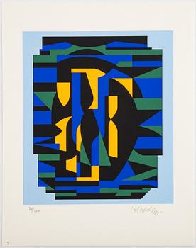 Victor Vasarely, portfolio with 7 silkscreen in colours, 1989, signed 80/200.